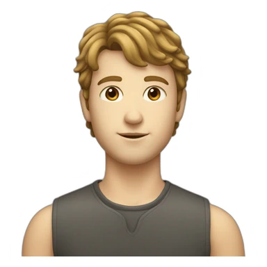 white-boy-with-short-fringe-and-slightly-curly-brown-mullet-hairstyle sticker
