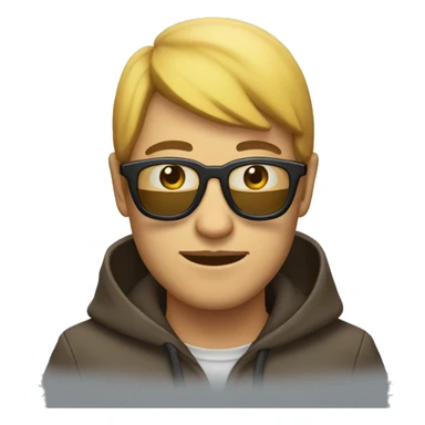 Homme avec une capuche et des lunettes  sticker