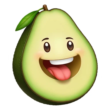Avocado with huge lips sticker