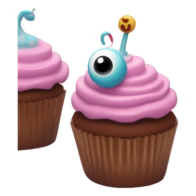 Cup cake monster sticker