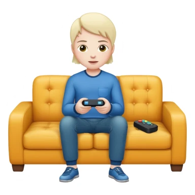 Couch potato sticker