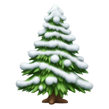 Christmas tree with snow  sticker