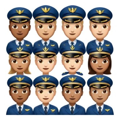 emoji style ship crew where everyone is a capitan sticker