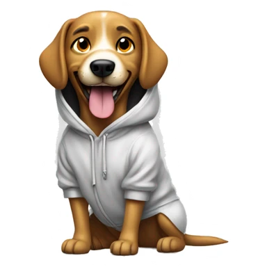 cool dog with a million dollar smile and a trillion dollar hoodie  sticker