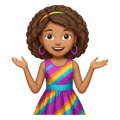 African American girl singing sticker
