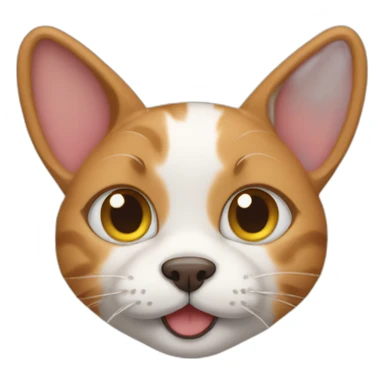 cat with dogs ears sticker