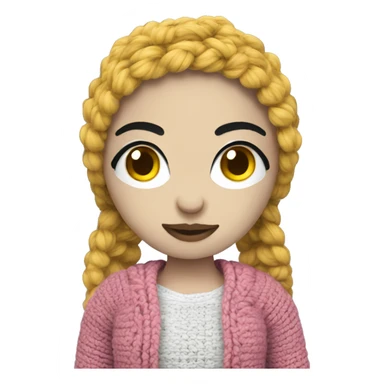 A girl amigurumi style sticker