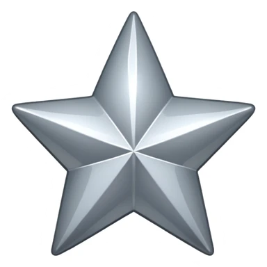 glitter gray star y2k 3d icon sticker