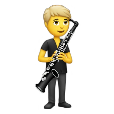 clarinet player sticker
