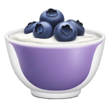 blueberry yogurt bowl sticker