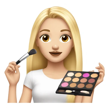 Makeup kit and white girl sticker