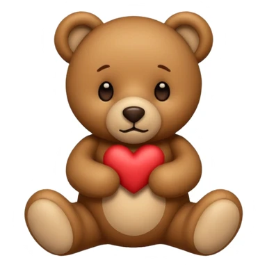 teddy bear with kissing face sticker