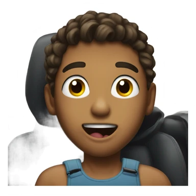 Me In my car with my tongue out  sticker