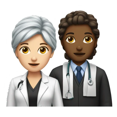 Lawyer and doctor girls sticker