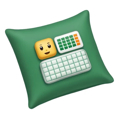 excel spreadsheet on a pillow sticker