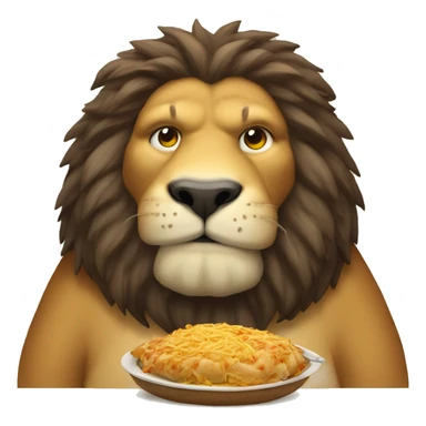 Fat lion who eats dürüm  sticker