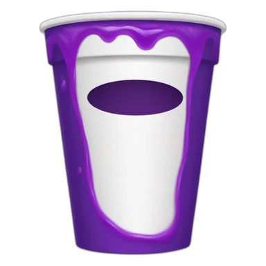 White styrofoam Cup with purple liquid in it sticker