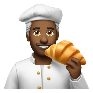 Frenchman with croissant sticker