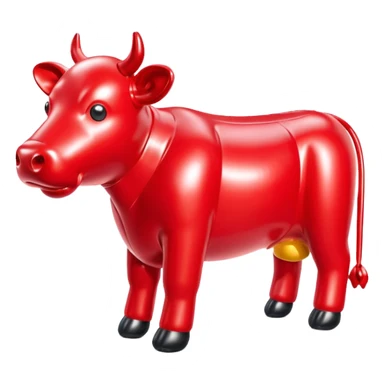   jeff koons style inflatable SPAM cow sculpture  sticker