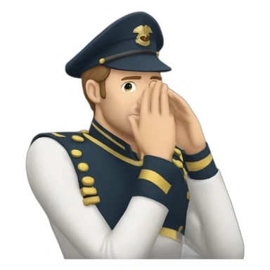 Captain Pickard facepalm sticker