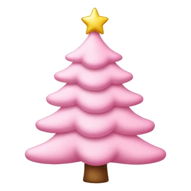 baby pink christmas tree sticker