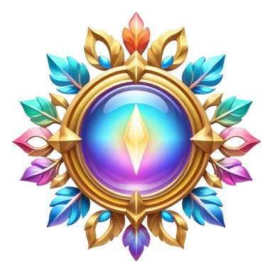 Epic divine legendary complex detailed iridescent gradients aesthetic-scenery-Decorations sticker