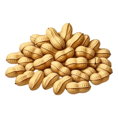 one whole peanuts in rough beige textured shells sticker
