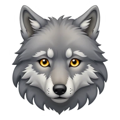 An abandoned and exiled grey wolf on the theme of symbolism sticker