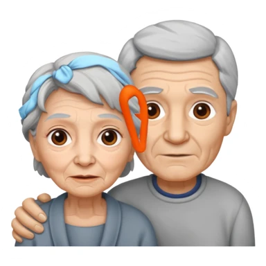 lo mismo que estas haciendo solo coloca alado de la abuela un hombre joven  sticker