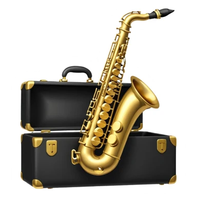 saxophone in a saxophone case sticker