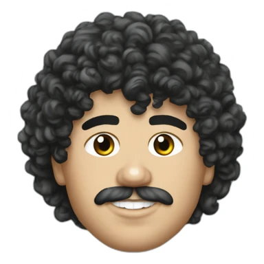 Curly hair Maradona México 86 argentina sticker