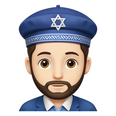 stereotypical jewish man with yarmulke sticker
