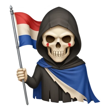 Faucheuse tenant un drapeau français  sticker