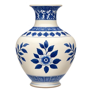 blue and white china vase  sticker