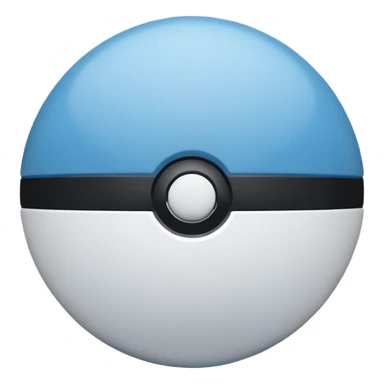 blue pokeball emoji with a black stripe sticker