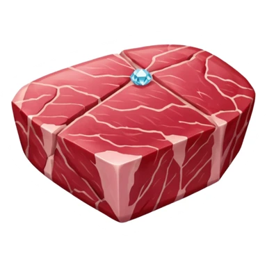 Meat with diamond textur and color sticker