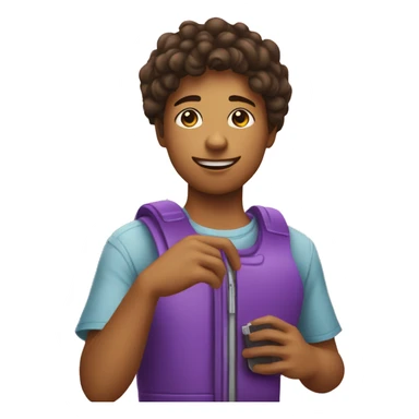 adolescent peau mat jouant de la batterie sticker