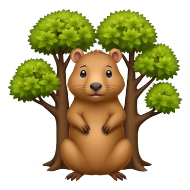 Capybara in a tree sticker