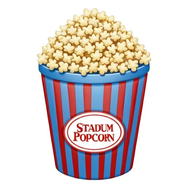 stadium popcorn in blue (#00A3E0) and red (#F9423A) sticker