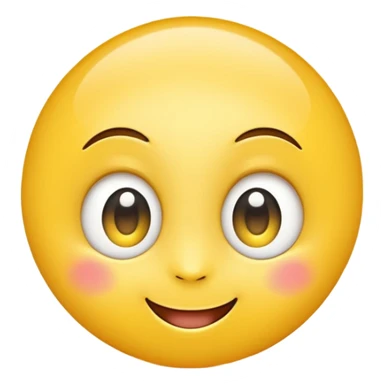"A super happy, hope-filled emoji with a bright yellow round face, big sparkling eyes full of excitement, eyes slightly watery with joy, wide cheerful smile, glowing soft light around the face, extremely cute and expressive, high-resolution, vibrant and glossy style." sticker