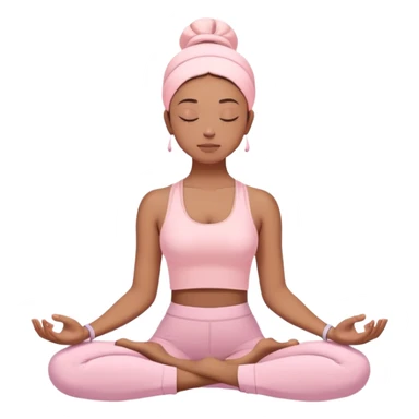 Pastel pink yoga mediation  sticker