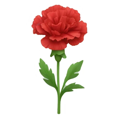 red Carnation flower sticker