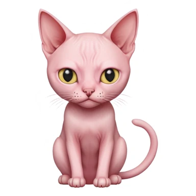 Hairless cat sitting sticker