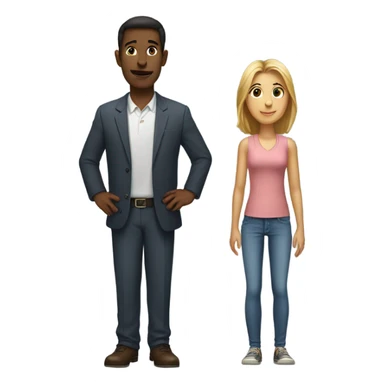 the woman is taller than the man sticker