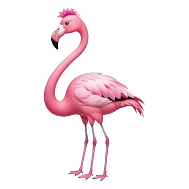 Full body Flamingo wearing a pink bow tie in the neck  sticker