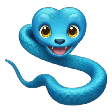 Cute Blue Snake sticker