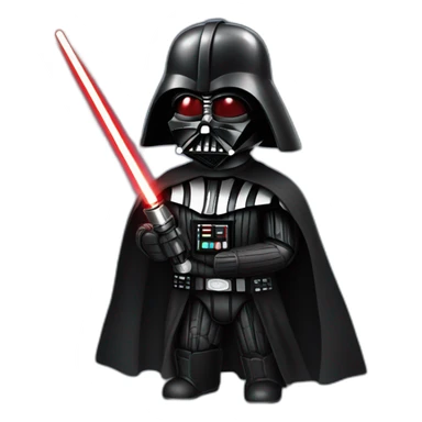 Darth vader with red laser saber sticker
