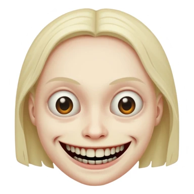 Weird creepy smile  sticker