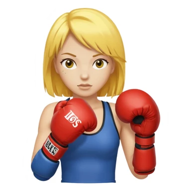 sexy girl with yellow hair boxing sticker