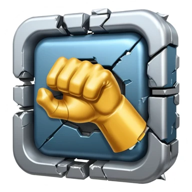 a sci fi themed fist punching through a module sticker